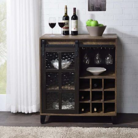 Glass Panel PB Set Wine Space Living Room Wine Cabinet